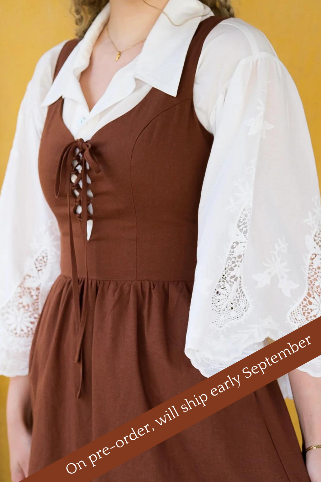 PEN-PEARL-BLOUSE - LIGHT BROWN
