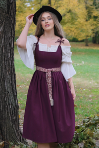 Fawn Midi Dress - Wine