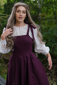 Frøya Pinafore Dress - Wine