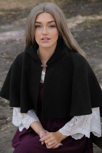 Woodland Wool Capelet - Pine