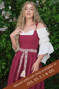 X-Fawn-Kleid – Burgunderrot