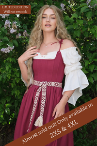 X-Fawn-Kleid – Burgunderrot