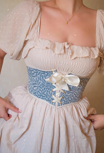 Front lacing waist corset